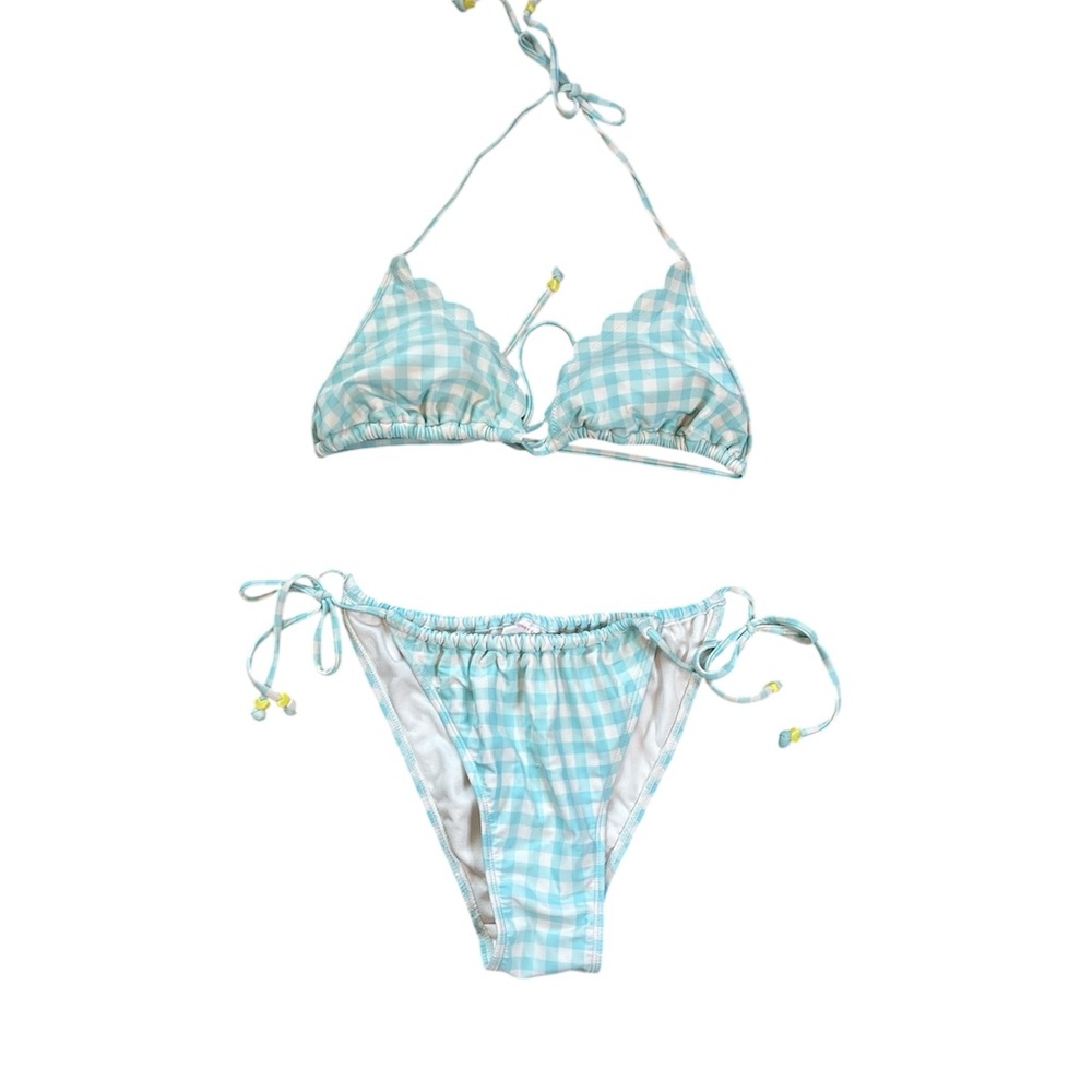 Women's Gingham Triangle Bikini Top and bottom set- Stoney Clover Lane X Target